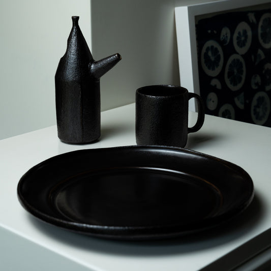 Black Stoneware Set