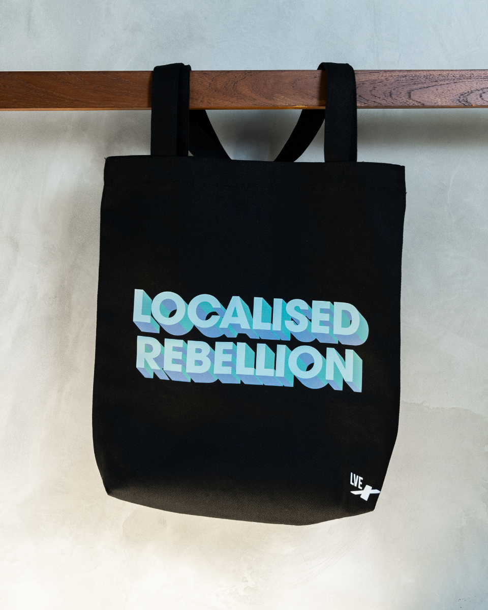 localised rebellion tote bag